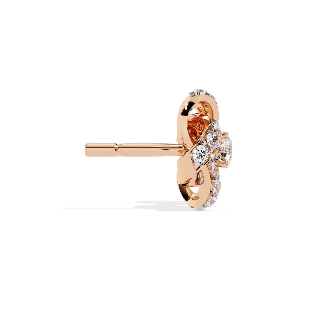 Mode  Round Lab Grown Diamond Studs : ND-ERNG-14R-1044