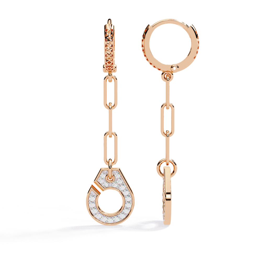 Reet  Cufflink Design Drop Earrings : ND-ERNG-14R-1074