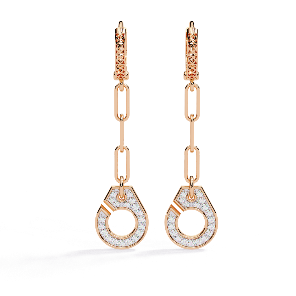 Reet  Cufflink Design Drop Earrings : ND-ERNG-14R-1074