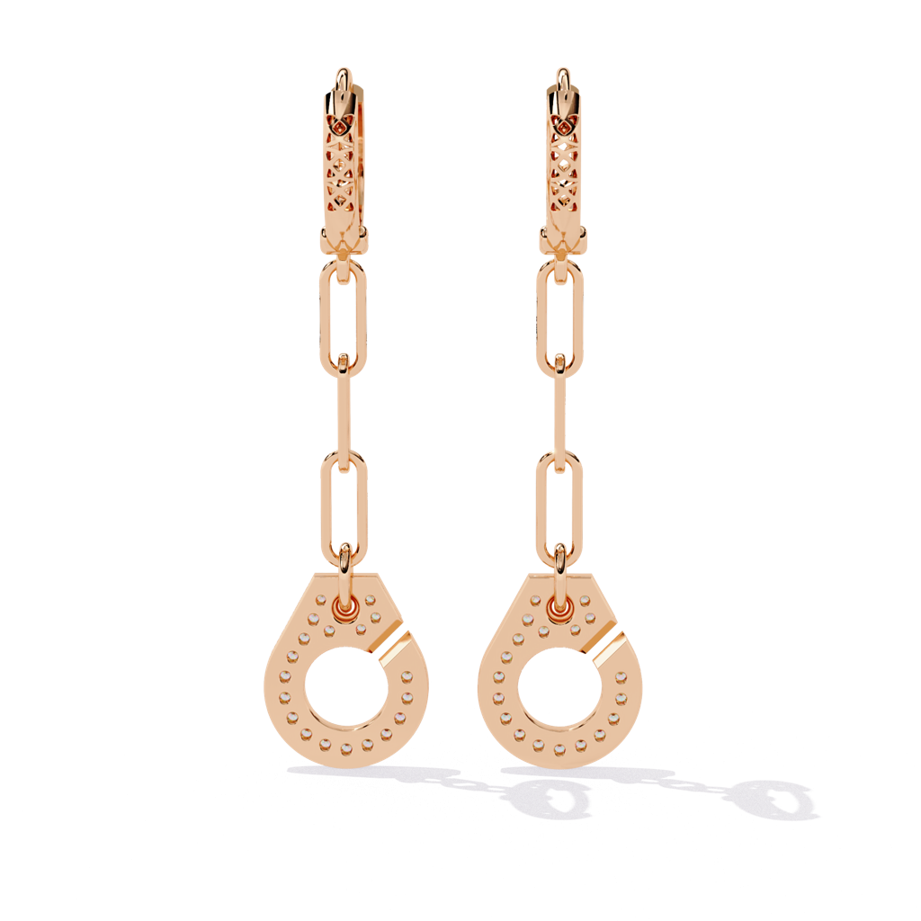 Reet  Cufflink Design Drop Earrings : ND-ERNG-14R-1074
