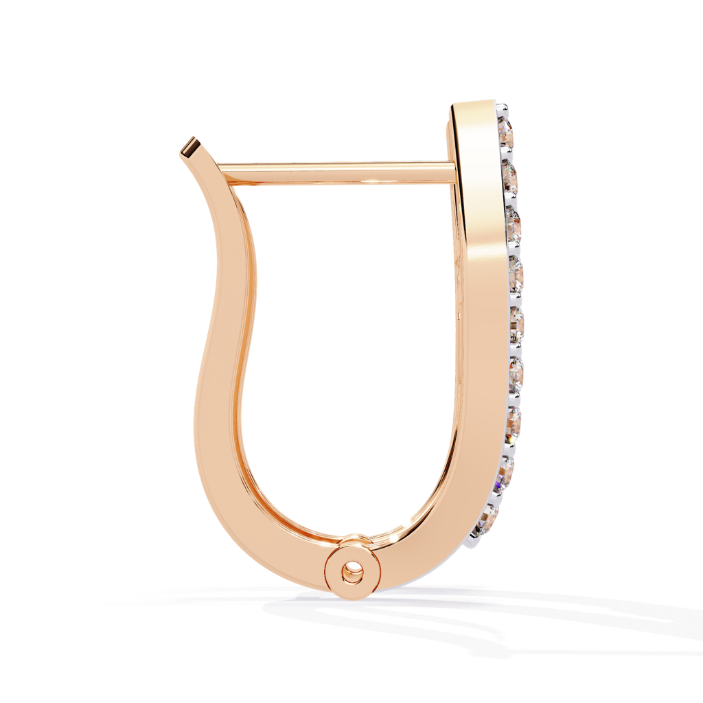 Amaya  Hoop Earrings With Baguette And Round Lab Grown Diamonds : ND-ERNG-14R-910