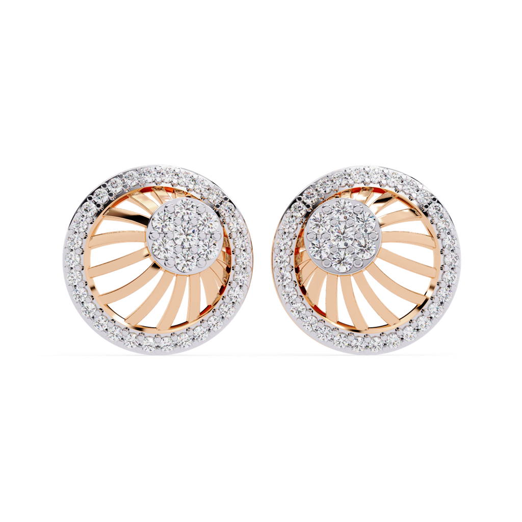 Celestia  Eclipse Charm Round Lab-Grown Diamond Studs : ND-ERNG-14R-944