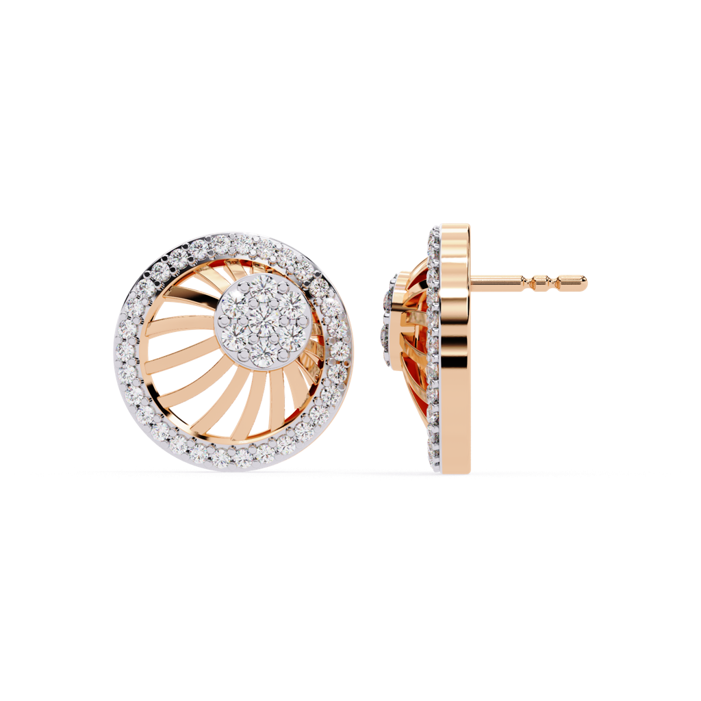 Celestia  Eclipse Charm Round Lab-Grown Diamond Studs : ND-ERNG-14R-944