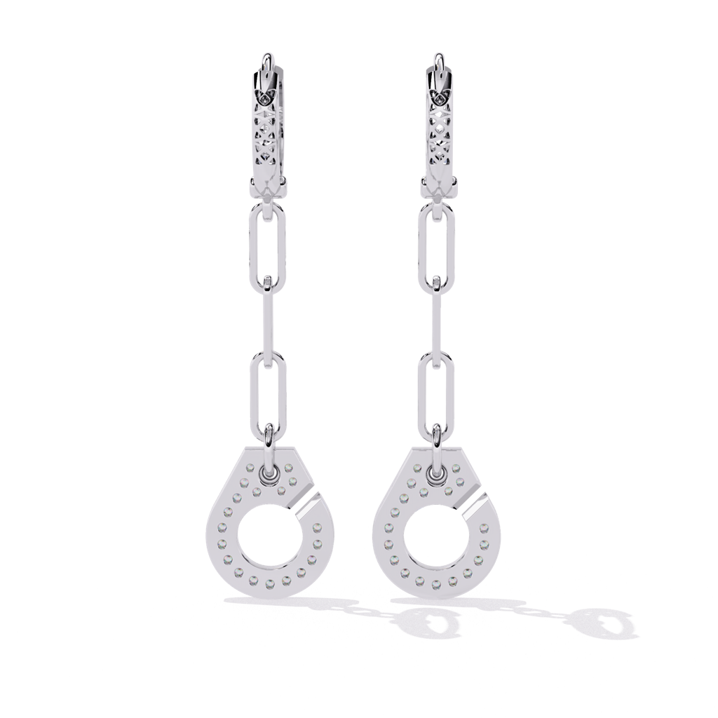 Reet  Cufflink Design Drop Earrings : ND-ERNG-14W-1075