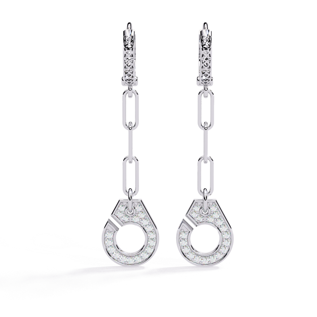 Reet  Cufflink Design Drop Earrings : ND-ERNG-14W-1075