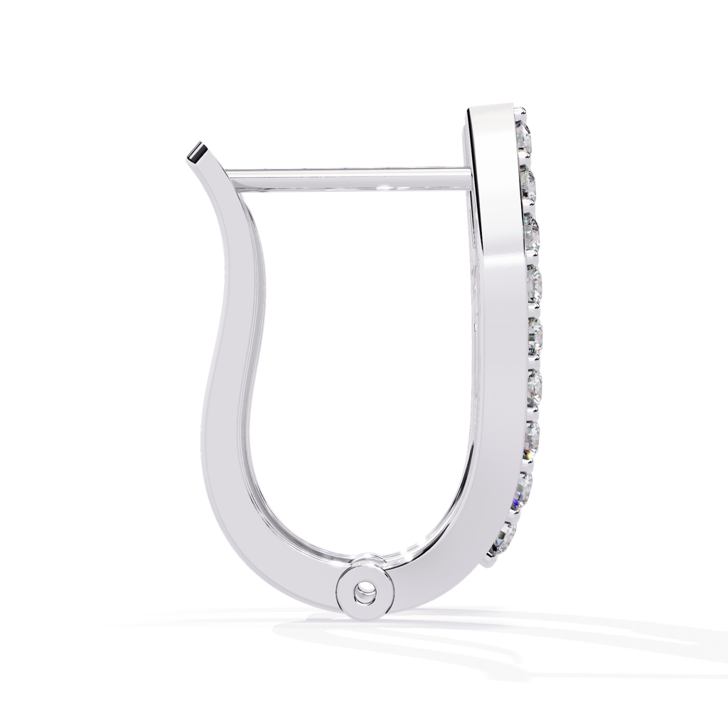 Amaya  Hoop Earrings With Baguette And Round Lab Grown Diamonds : ND-ERNG-14W-911