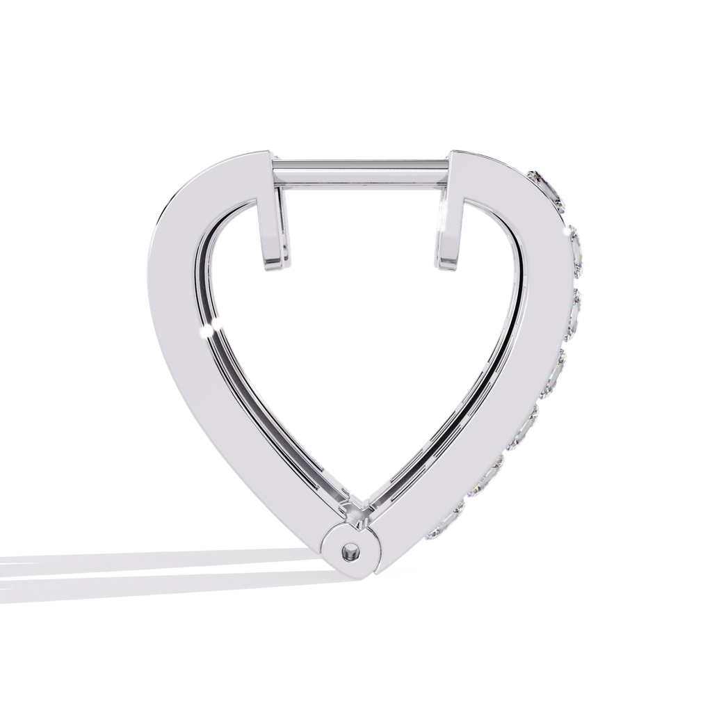 Amaya  Hoop Earrings With Princess Lab Grown Diamond And Channel Setting : ND-ERNG-14W-917