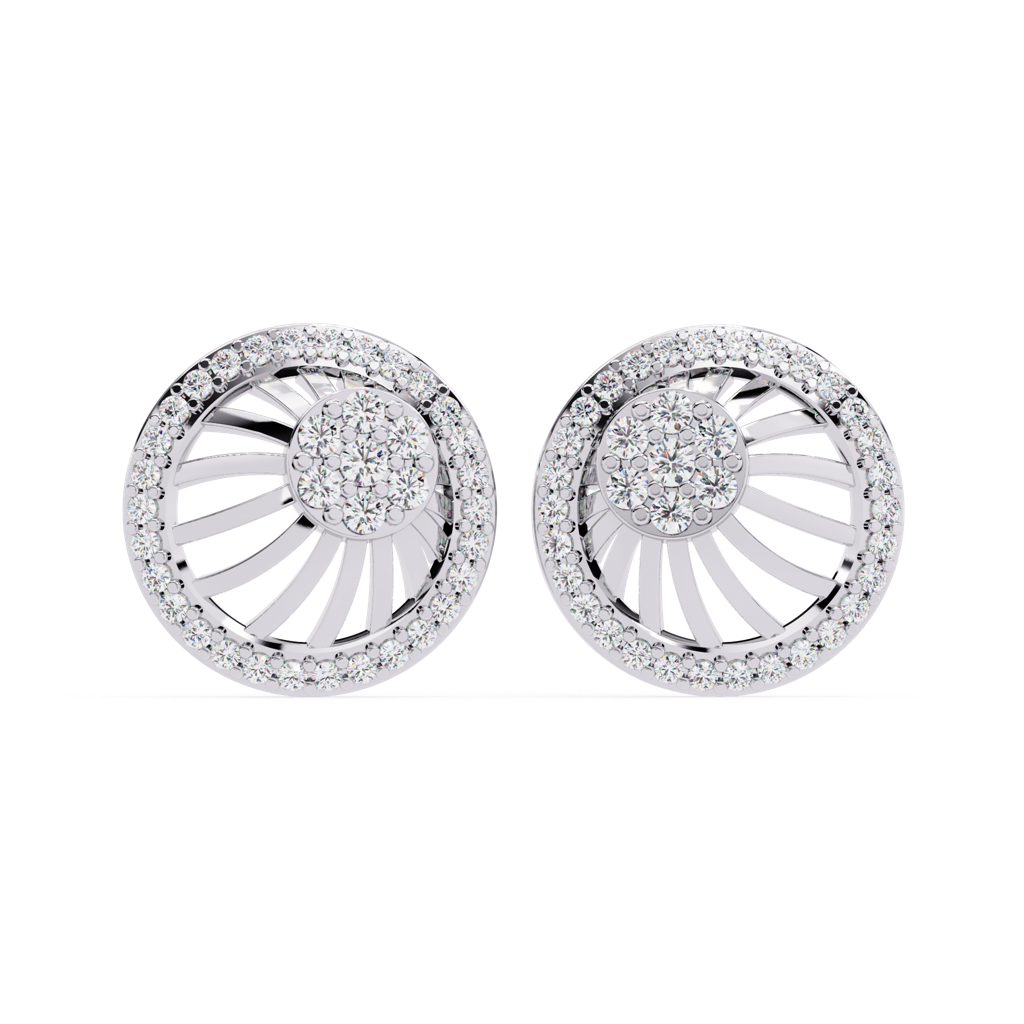Celestia  Eclipse Charm Round Lab-Grown Diamond Studs : ND-ERNG-14W-945