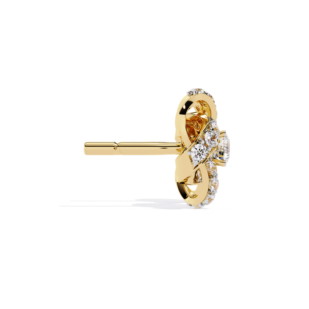 Mode  Round Lab Grown Diamond Studs : ND-ERNG-14Y-1043