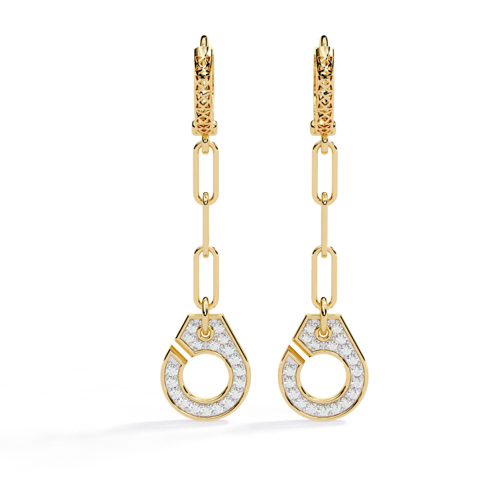 Reet  Cufflink Design Drop Earrings : ND-ERNG-14Y-1073