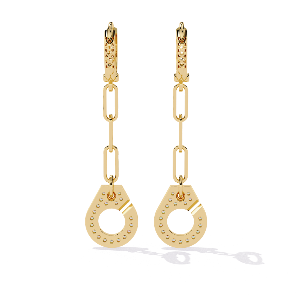 Reet  Cufflink Design Drop Earrings : ND-ERNG-14Y-1073