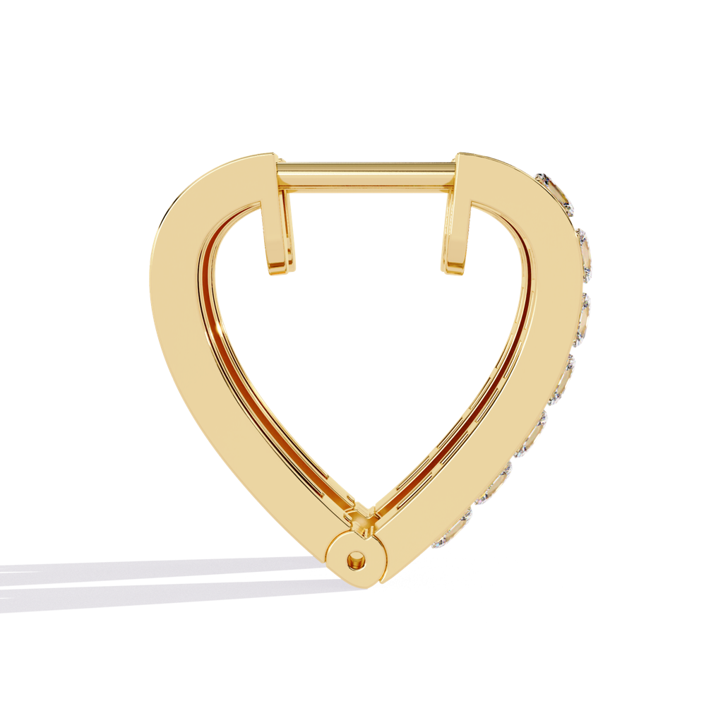Amaya  Hoop Earrings With Princess Lab Grown Diamond And Channel Setting : ND-ERNG-14Y-915