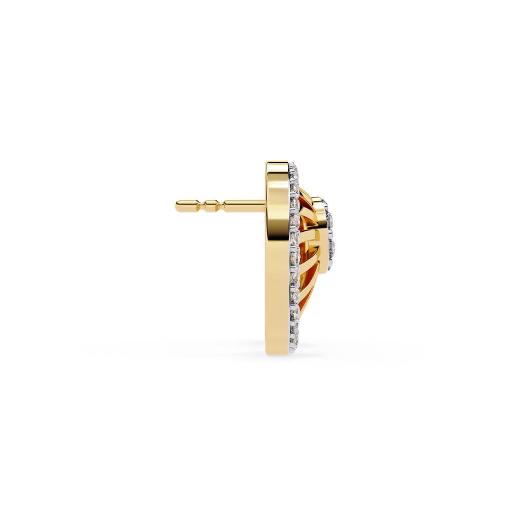 Celestia  Eclipse Charm Round Lab-Grown Diamond Studs : ND-ERNG-14Y-943