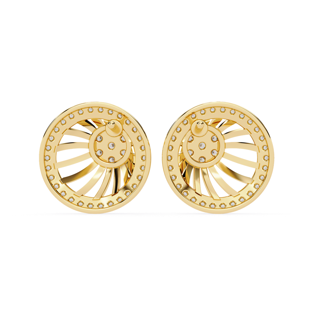 Celestia  Eclipse Charm Round Lab-Grown Diamond Studs : ND-ERNG-14Y-943