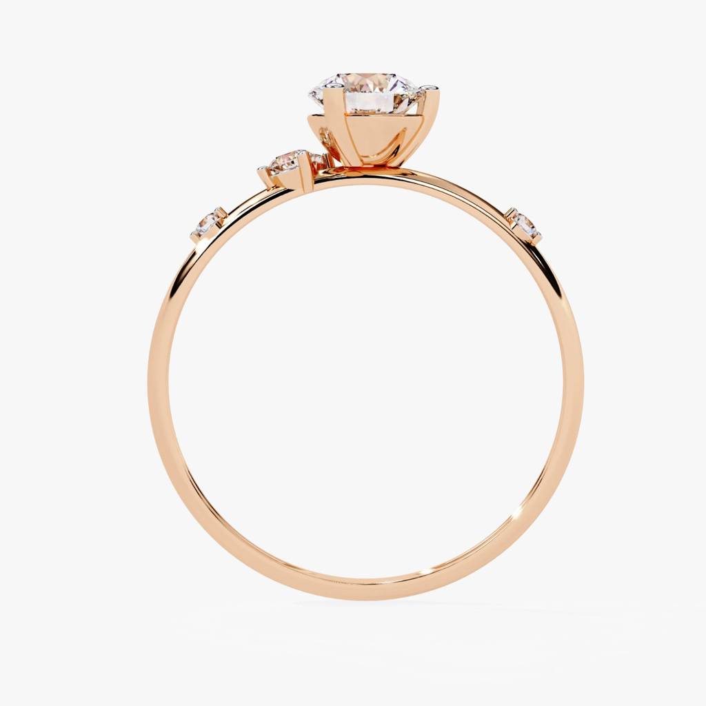 Flora  Round-Shaped Lab Grown Diamond Ring : ND-RNG-14R-1022-6