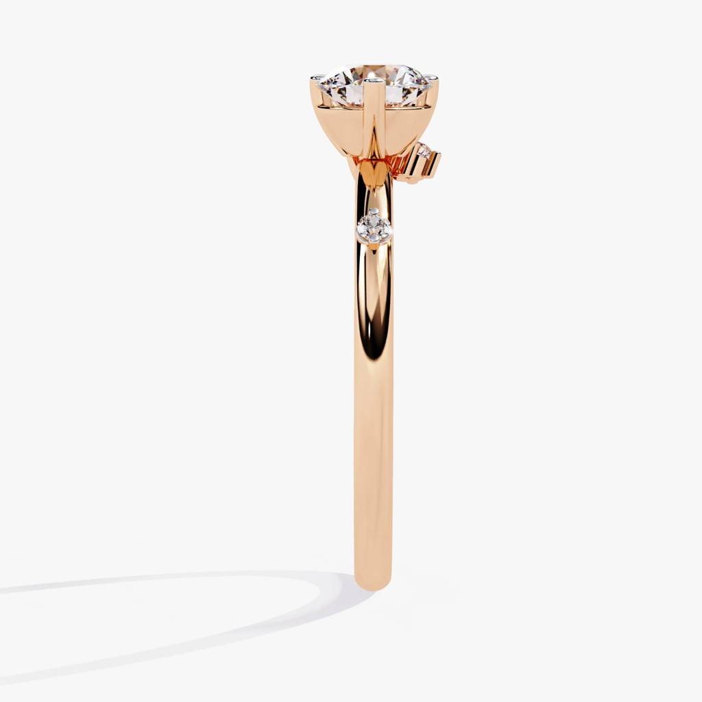 Flora  Round-Shaped Lab Grown Diamond Ring : ND-RNG-14R-1022-6