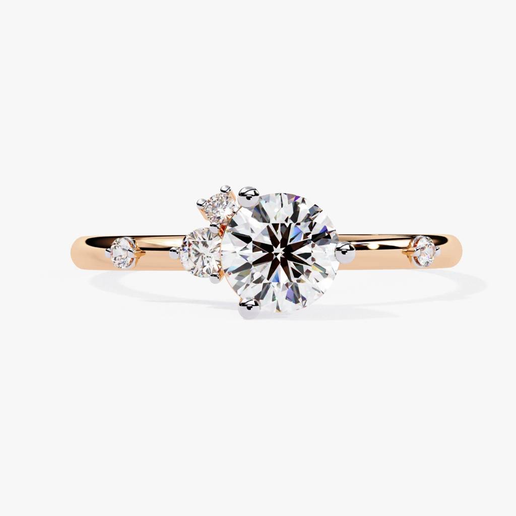 Flora  Round-Shaped Lab Grown Diamond Ring : ND-RNG-14R-1022-6