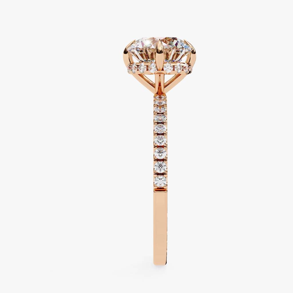 Mira  Classic Round Diamond Hidden Halo Ring : ND-RNG-14R-1046-6