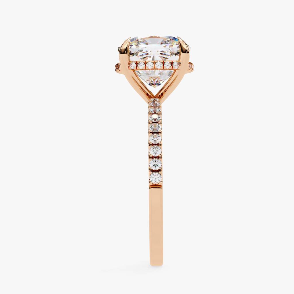 Mira  Trendsetting Cushion-Cut Diamond With Hidden Halo Ring : ND-RNG-14R-1094-6