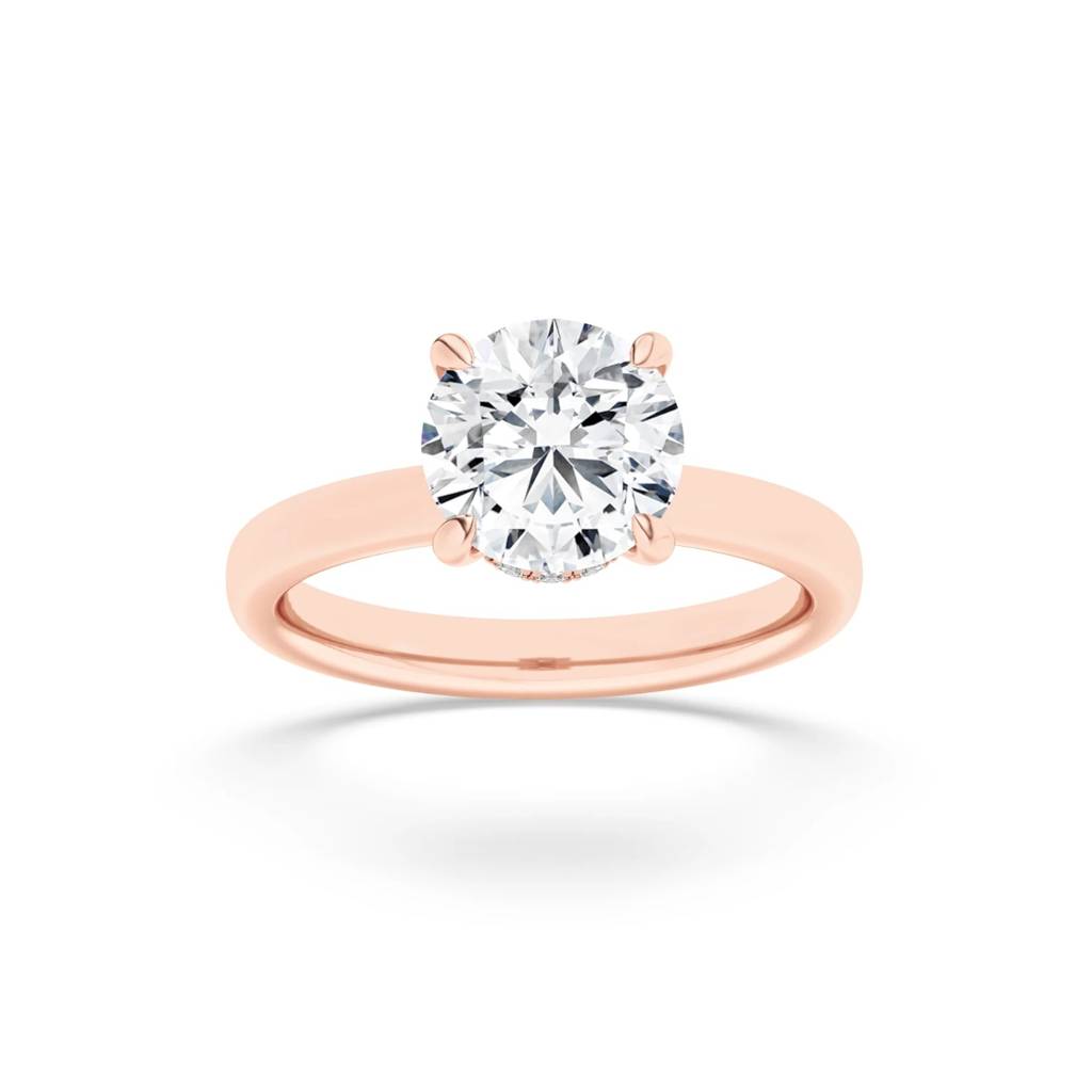 Mirage  Round With Hidden Halo Lab-Grown Diamond Ring : ND-RNG-14R-1118-6