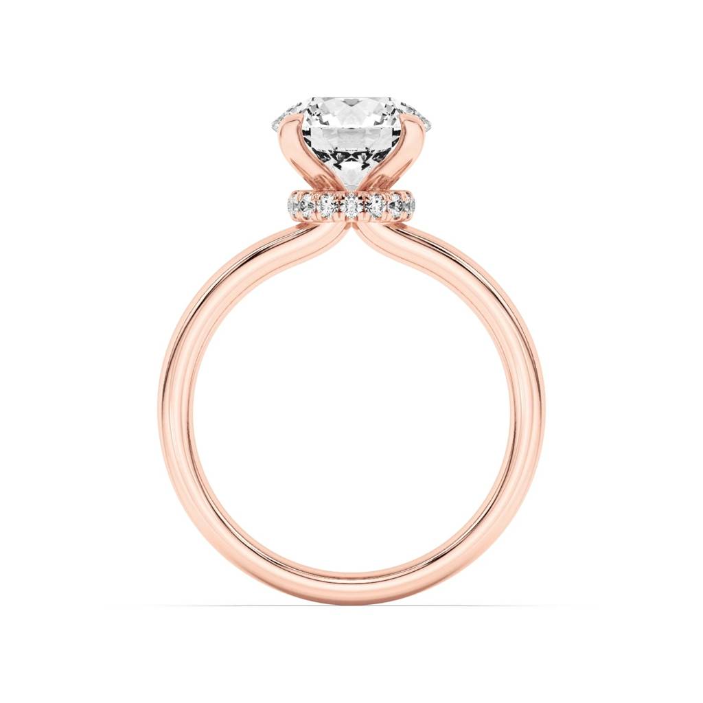 Mirage  Round With Hidden Halo Lab-Grown Diamond Ring : ND-RNG-14R-1118-6