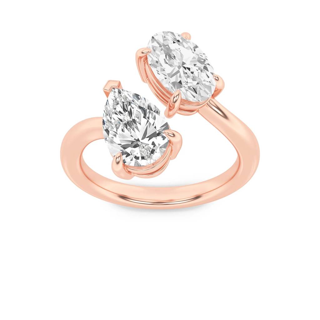 Toi Et Moi  Pear & Oval Lab-Grown Diamond Ring : ND-RNG-14R-1298-6