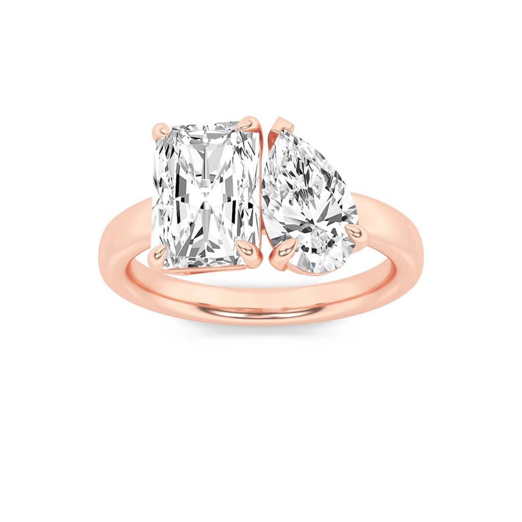 Toi Et Moi  Radiant & Pear Lab-Grown Diamond Ring : ND-RNG-14R-1304-6
