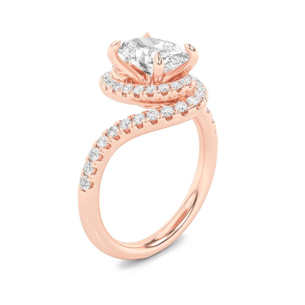 Amara  Oval Shape With Curvy Halo Band Lab-Grown Diamonds : ND-RNG-14R-908-6