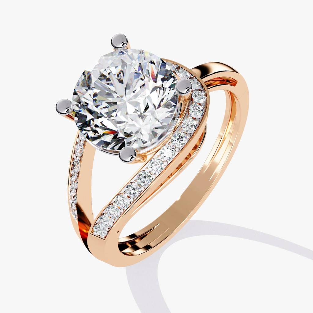 Amara  Oval-Shaped Diamond With Curvy Halo Band Ring : ND-RNG-14R-914-6