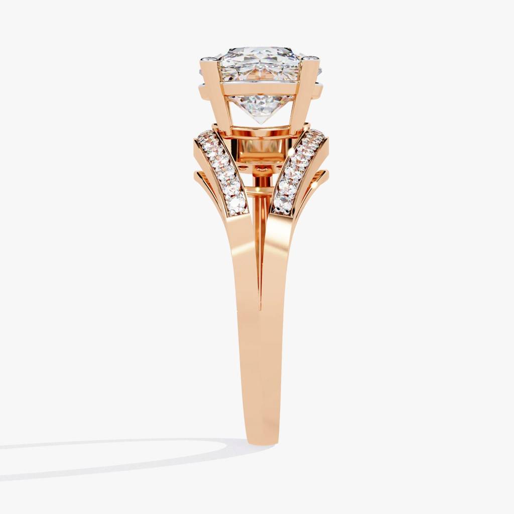Amara  Oval-Shaped Diamond With Curvy Halo Band Ring : ND-RNG-14R-914-6