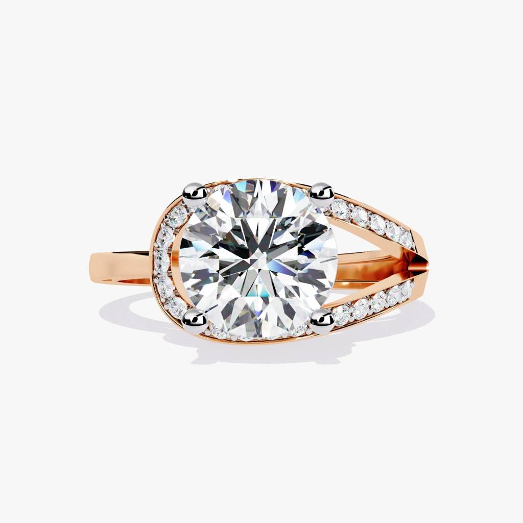 Amara  Oval-Shaped Diamond With Curvy Halo Band Ring : ND-RNG-14R-914-6