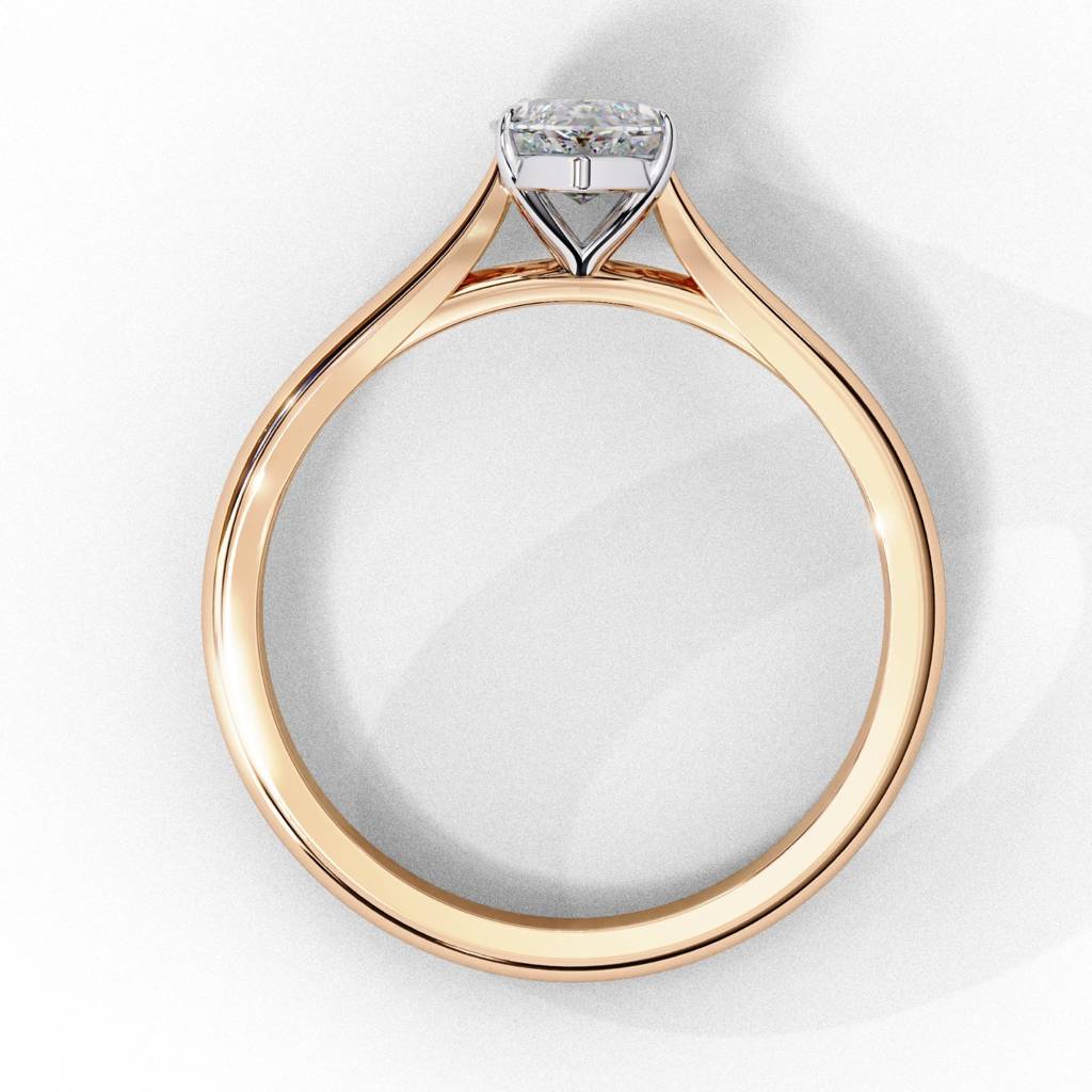 Amora  Marquise-Cut Diamond Ring With Sleek Plain Band : ND-RNG-14R-938-6