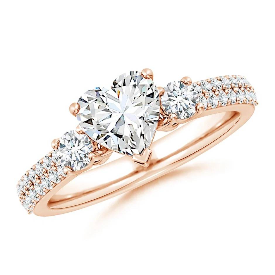 Aria  Heart & Round Trio Lab-Grown Diamond Ring : ND-RNG-14R-944-6