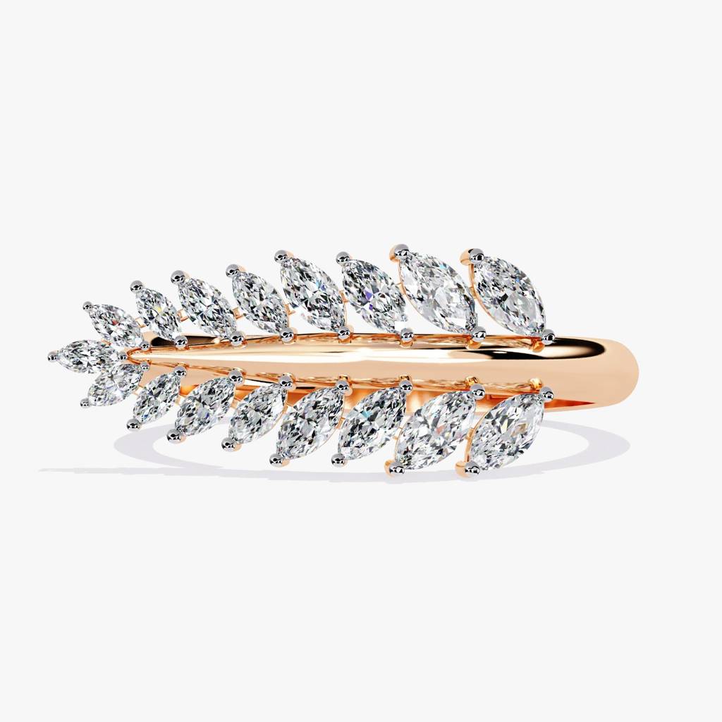 Flora  Classic Marquise-Shaped Lab Grown Diamond Ring : ND-RNG-14R-998-6
