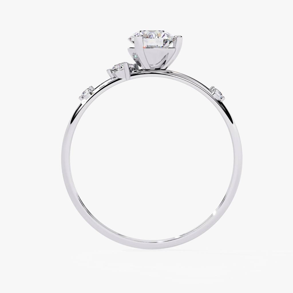 Flora  Round-Shaped Lab Grown Diamond Ring : ND-RNG-14W-1023-6