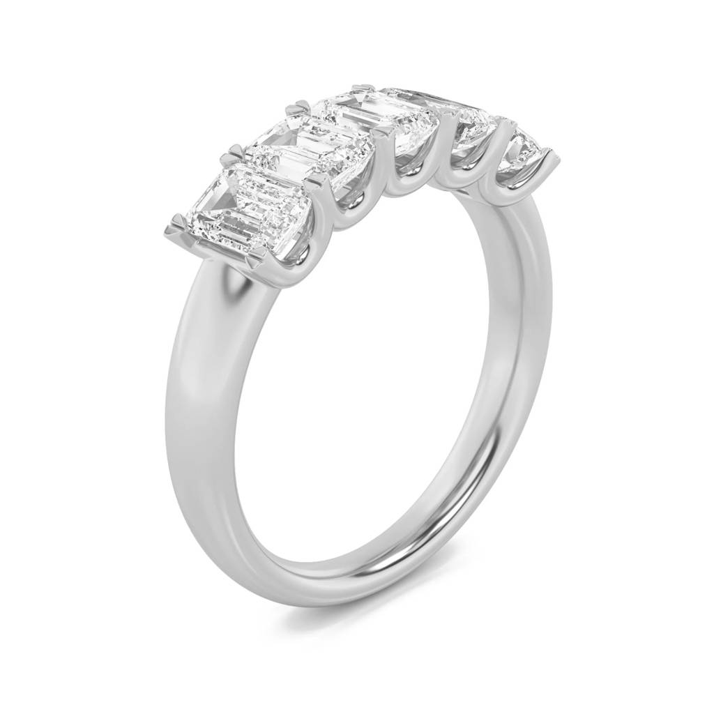 Foreva  Emerald Lab-Grown Diamond Eternity Band : ND-RNG-14W-1029-6