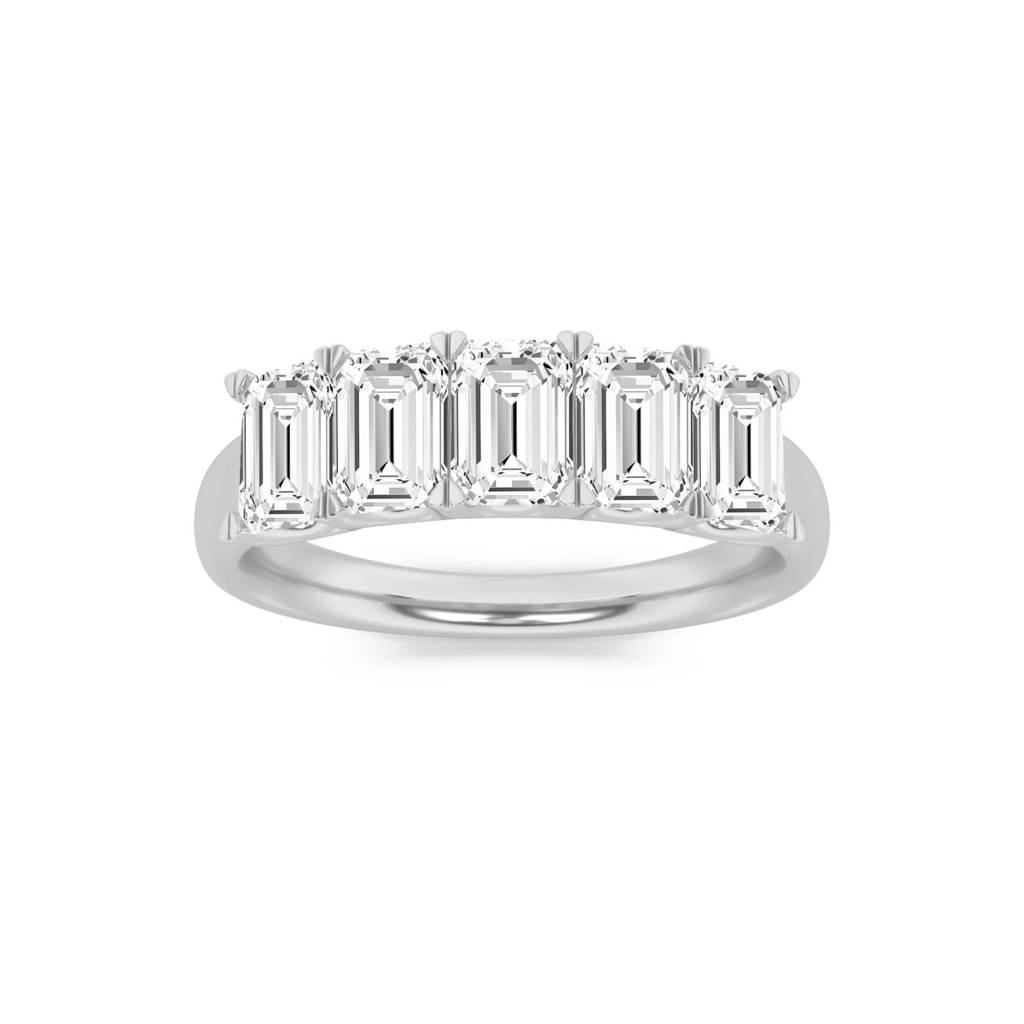 Foreva  Emerald Lab-Grown Diamond Eternity Band : ND-RNG-14W-1029-6