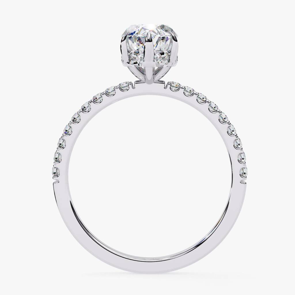 Mira  Marquise Diamond Ring With Hidden Halo : ND-RNG-14W-1065-6