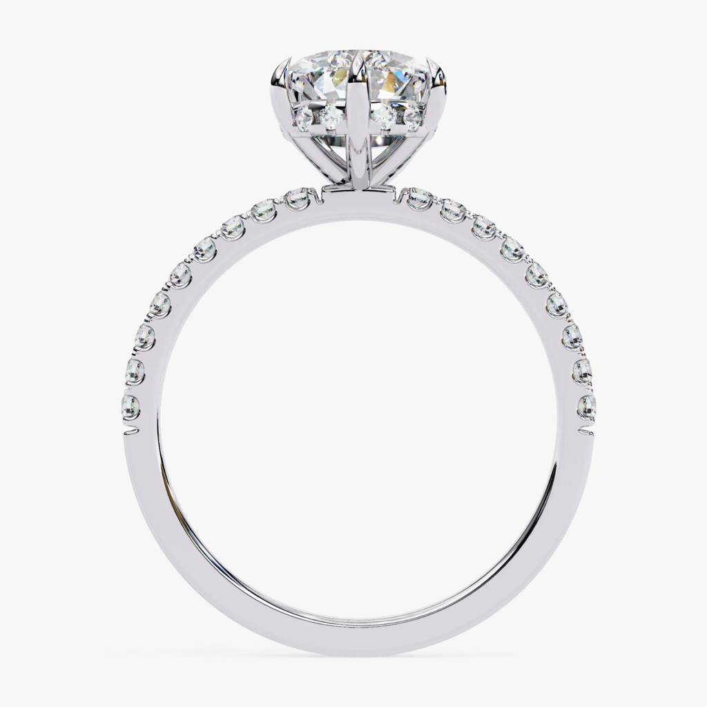 Mira  Pear With Hidden Halo Lab-Grown Diamond Ring : ND-RNG-14W-1083-6