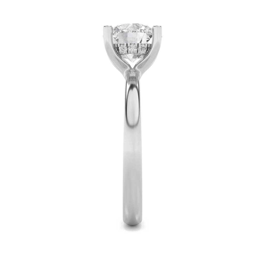 Mirage Round Diamond With Hidden Halo Lab-Grown Diamond Ring : ND-RNG-14W-1113-6