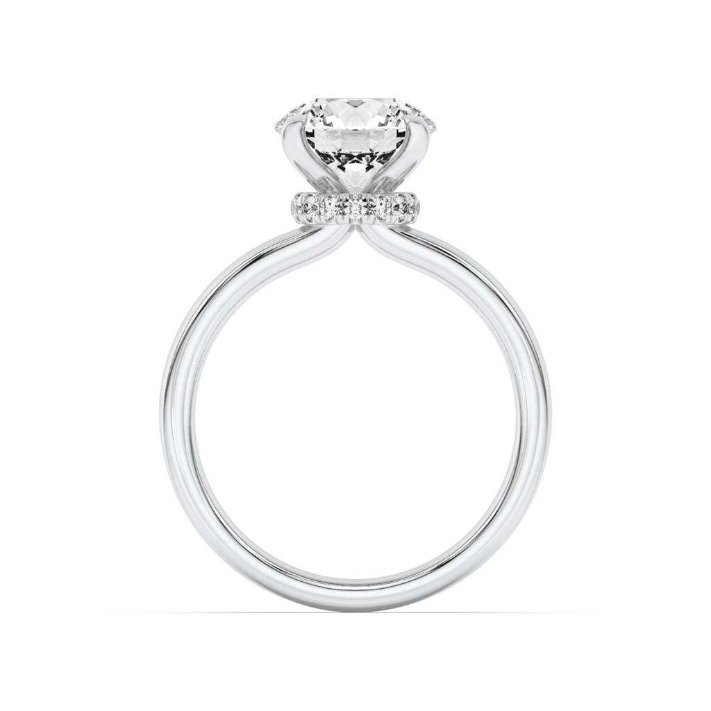 Mirage  Round With Hidden Halo Lab-Grown Diamond Ring : ND-RNG-14W-1119-6