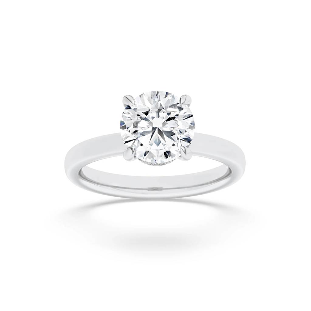Mirage  Round With Hidden Halo Lab-Grown Diamond Ring : ND-RNG-14W-1119-6
