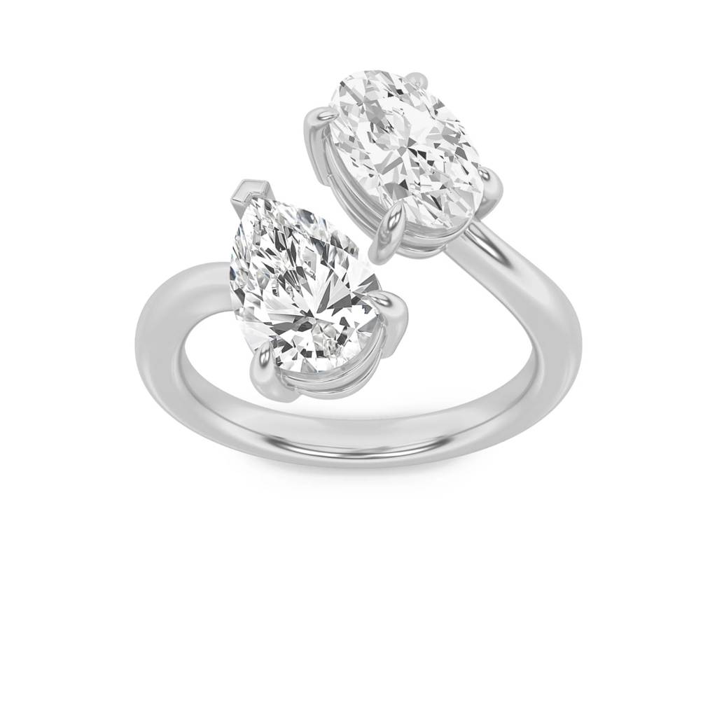 Toi Et Moi  Pear & Oval Lab-Grown Diamond Ring : ND-RNG-14W-1299-6