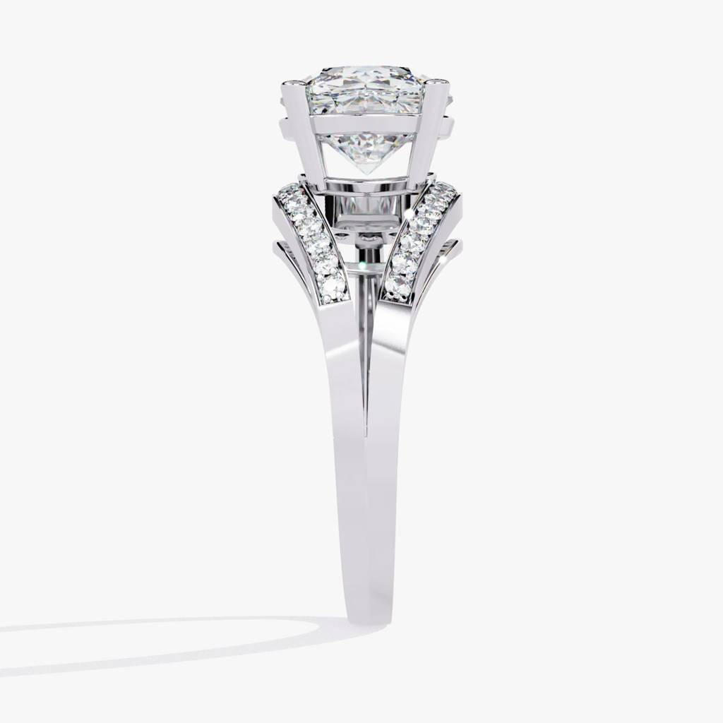 Amara  Oval-Shaped Diamond With Curvy Halo Band Ring : ND-RNG-14W-915-6