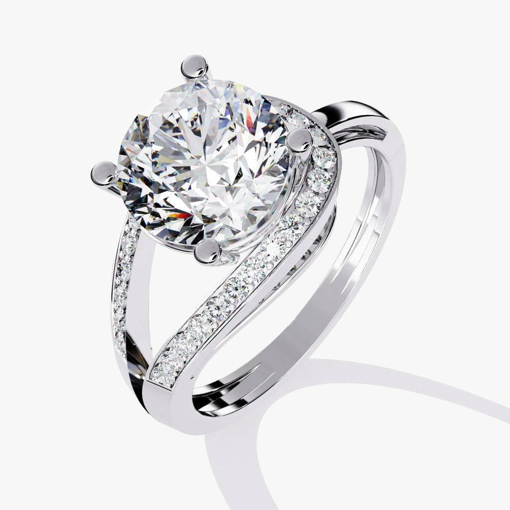 Amara  Oval-Shaped Diamond With Curvy Halo Band Ring : ND-RNG-14W-915-6