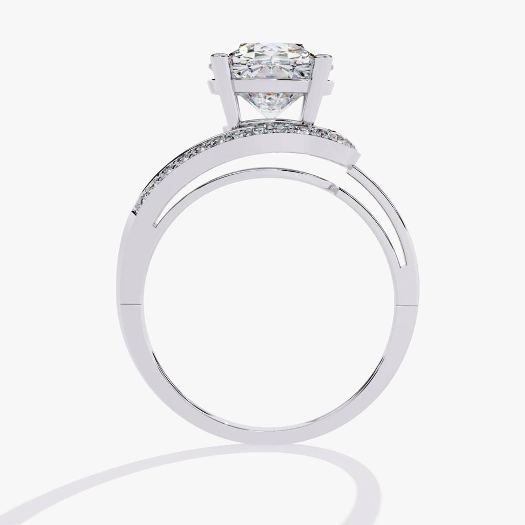 Amara  Oval-Shaped Diamond With Curvy Halo Band Ring : ND-RNG-14W-915-6