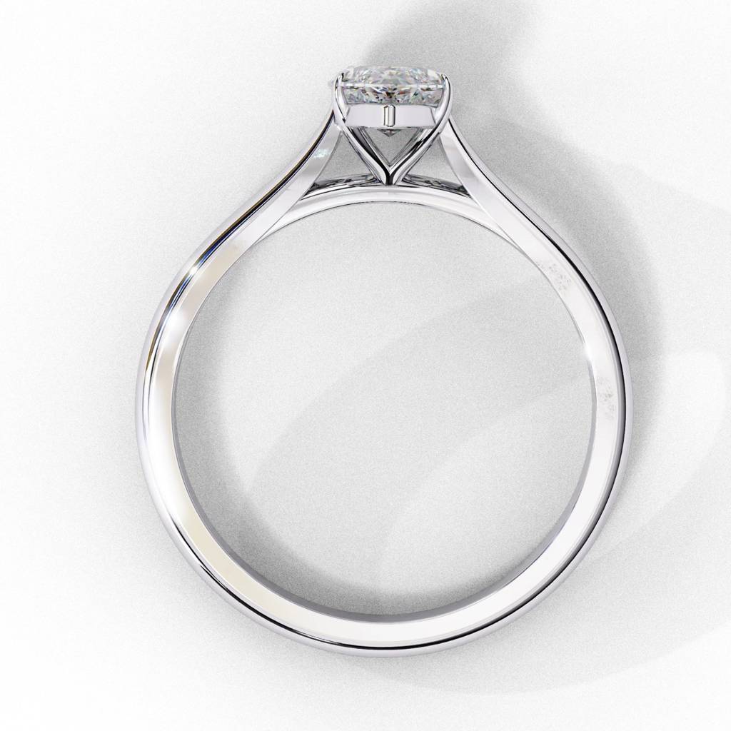 Amora  Marquise-Cut Diamond Ring With Sleek Plain Band : ND-RNG-14W-939-6