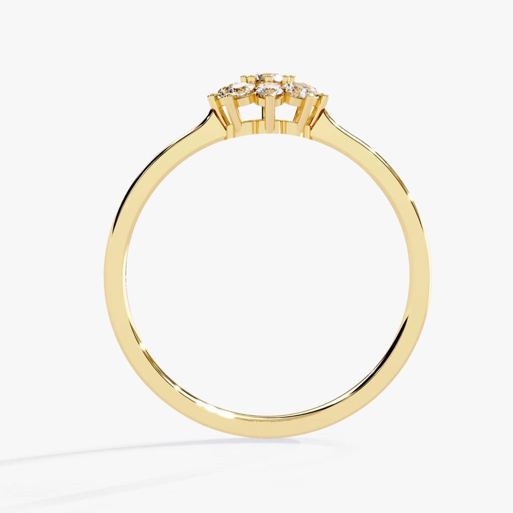 Flora  Elegant Round-Shaped Lab Grown Diamond Ring : ND-RNG-14Y-1009-6