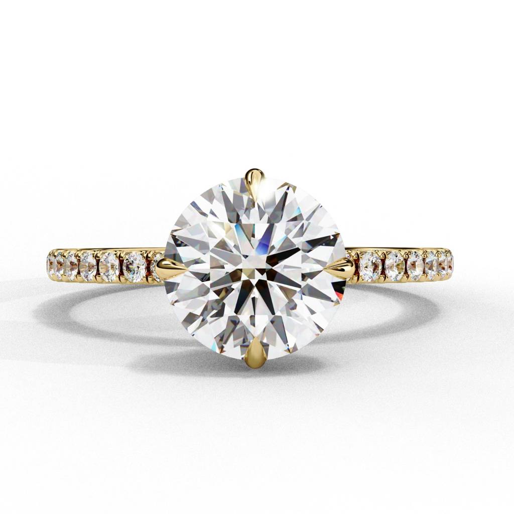 Mira  Classic Round Diamond Hidden Halo Ring : ND-RNG-14Y-1045-6