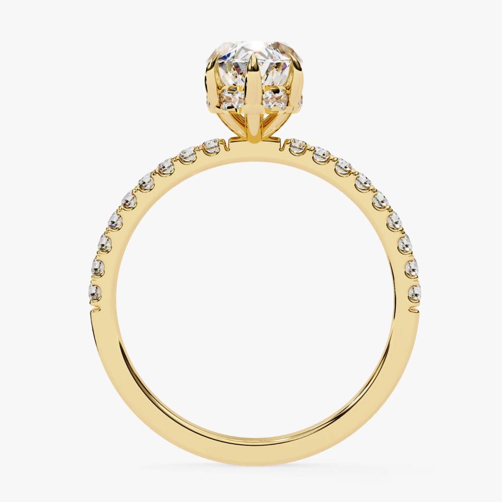 Mira  Marquise Diamond Ring With Hidden Halo : ND-RNG-14Y-1063-6